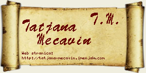 Tatjana Mećavin vizit kartica